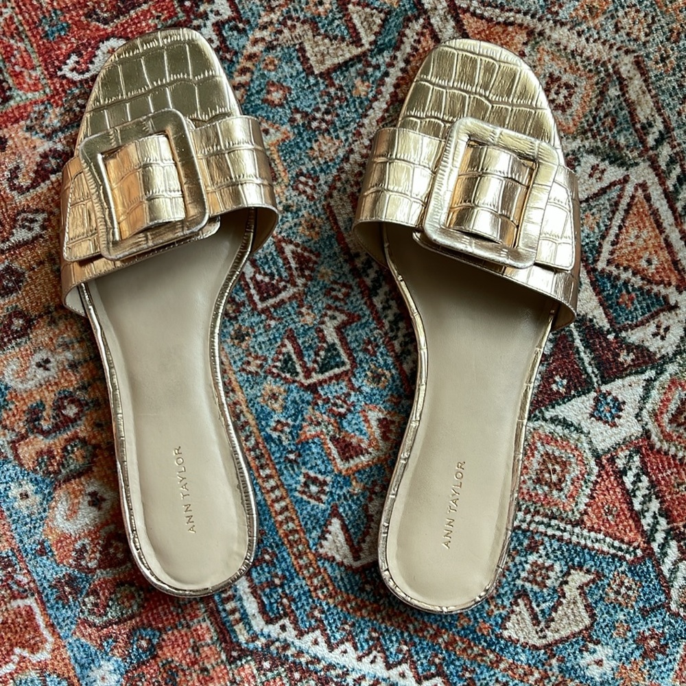 Gold embossed flats